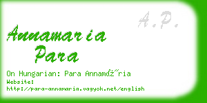 annamaria para business card